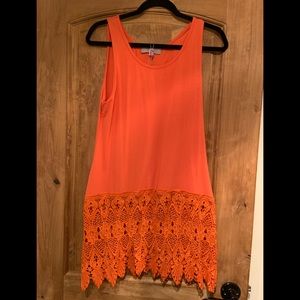 Crochet bottom tank top tunic.